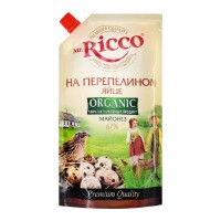 Майонез Mr.Ricco Organic на перепелином яйце 67%, 400мл