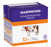 Молоко Шадринское концентрированное 7.1%, 500г 
