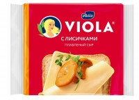 Сыр плавленный Viola с лисичками нарезка 45%, 140г БЗМЖ