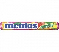 Конфеты жевательные Mentos фрукты 38г упаковка 20шт