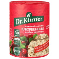 Хлебцы Dr.Korner Злаковый коктейль клюквенный, 100г