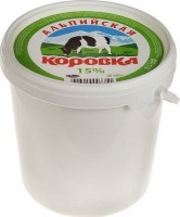 Молокосодержащий Альпийская Коровка сметанный продукт 15%, 5 кг