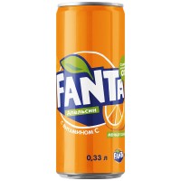Напиток Fanta апельсин сильногазированный 330мл