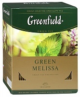 Чай Greenfield Green Melissa зеленый с мелиссой 100пак*1,5г