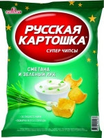 Чипсы Русская картошка Сметана и зеленый лук 50г