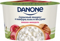 Творог Danone зерненый в йогурте Вишня миндаль 5% без змж 150г