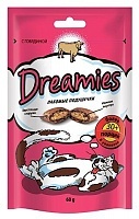Лакомые подушечки для кошек Dreamies с говядиной 60г