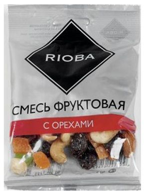 Смесь фруктовая Rioba с орехами 6х50г