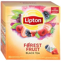Чай Lipton Forest Fruit черный с кусочками лесных ягод вишни и клубники 20х1,8г