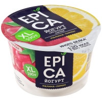 Йогурт Epica с малиной и лимоном 4.8% 190г