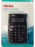 Калькулятор Sigma PC018-8 карманный, 8-разрядный