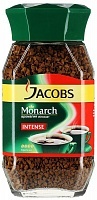 Кофе Jacobs Monarch intense натуральный растворимый сублимированный крепкий, 95г
