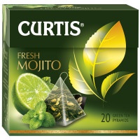 Чай Curtis Fresh Mojito зеленый листовой с цедрой цитрусовых и ароматом мохито 20х1,7г
