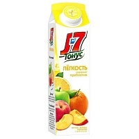Нектар J7 Тонус Легкость Персик, яблоко, апельсин с пребиотиком для детского питания, 0,9л