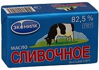 Масло Экомилк сливочное 82,5%, 180г