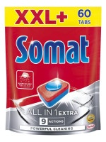 Таблетки Somat All in One для посудомоечных машин Extra 60шт