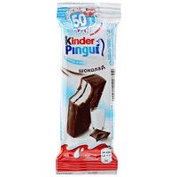 Пирожное Kinder Pingui бисквитное, покрытое шоколадом, с молочной начинкой 29%, 30 гр