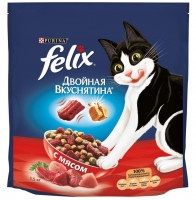 Сухой корм для кошек Felix Двойная вкуснятина с мясом 1,5кг