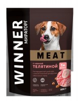Корм сухой Winner Meat для собак мелких пород старше 1 года с нежной телятиной, 500г