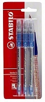 Ручка Stabilo Keris шариковая синяя 3шт