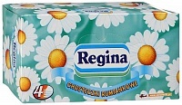 Салфетки Regina бумажные Ромашка, 4 слоя, 110 шт