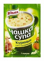 Суп-пюре Knorr Чашка супа куриный с сухариками 16г