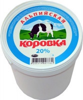Молокосодержащий Альпийская Коровка сметанный продукт 20%, 5 кг