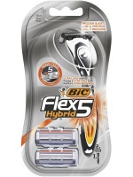 Мужская бритва Bic Flex 5 Hybrid с 2 сменными кассетами