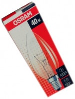 Лампа Osram свеча прозрачная 40W, E14
