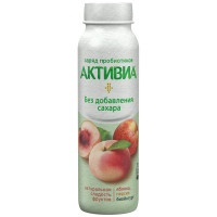 Йогурт Активиа питьевой Яблоко Персик без сахара 260г