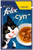 Влажный корм для кошек Felix Суп со вкусом курицы 48г