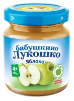 Пюре Бабушкино лукошко яблоко без сахара с 4 месяцев, 100г
