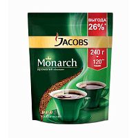 Кофе Jacobs Monarch натуральный растворимый сублимированный 240г
