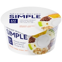 Йогурт Simple от Epica Яблоко-Тыква-Злаки-Лен 1,7% 130г
