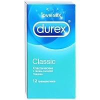 Презервативы Durex Classic с гелем-смазкой, 12 шт.