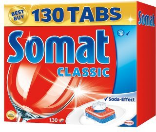 Таблетки для посудомоечных машин Somat classic, 130шт