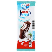 Пирожное Kinder Pingui бисквитное, кокос и молоко 32%, 30 гр