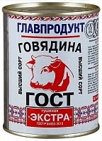 Говядина Тушеная Главпродукт Экстра, 338г