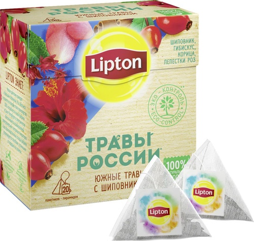 Напиток чайный Lipton Южные травы с шиповником 20 пирамидок