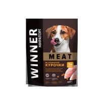 Корм сухой Winner Meat для собак мелких пород старше 1 года из ароматной курочки, 500г