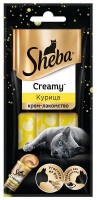 Влажный корм для взрослых кошек Sheba Creamy крем-лакомство со вкусом курицы 3х12г