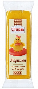 Марципан С.Пудовъ для лепки и декора желтый 100г