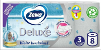 Туалетная бумага Zewa Deluxe, 3 слоя, 8 рулонов