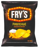 Чипсы Fry's Лисички в сметане рифленые картофельные 130г