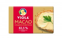 Масло Viola сладко-сливочное 82.5%, 150г БЗМЖ