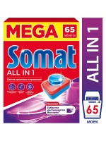Таблетки для посудомоечной машины Somat All in 1, 65шт