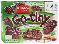 Печенье Sweet Plus Go-Tiny бисквитное со вкусом шоколада с арахисовым кремом и арахисом в какао-молочной глазури 130г