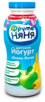Йогурт ФрутоНяня питьевой Яблоко-банан 2,5%, 200 мл