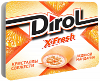 Жевательная резинка Dirol X-fresh ледяной мандарин без сахара 16г
