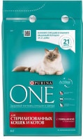 Сухой корм для стерилизованных кошек и котов Purina One Sterilized с говядиной и пшеницей 3кг